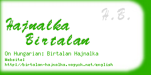 hajnalka birtalan business card